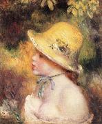 Young Girl in a Straw Hat renoir